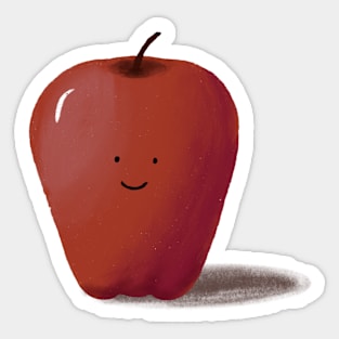 Happy Little Apple Illustration Sticker